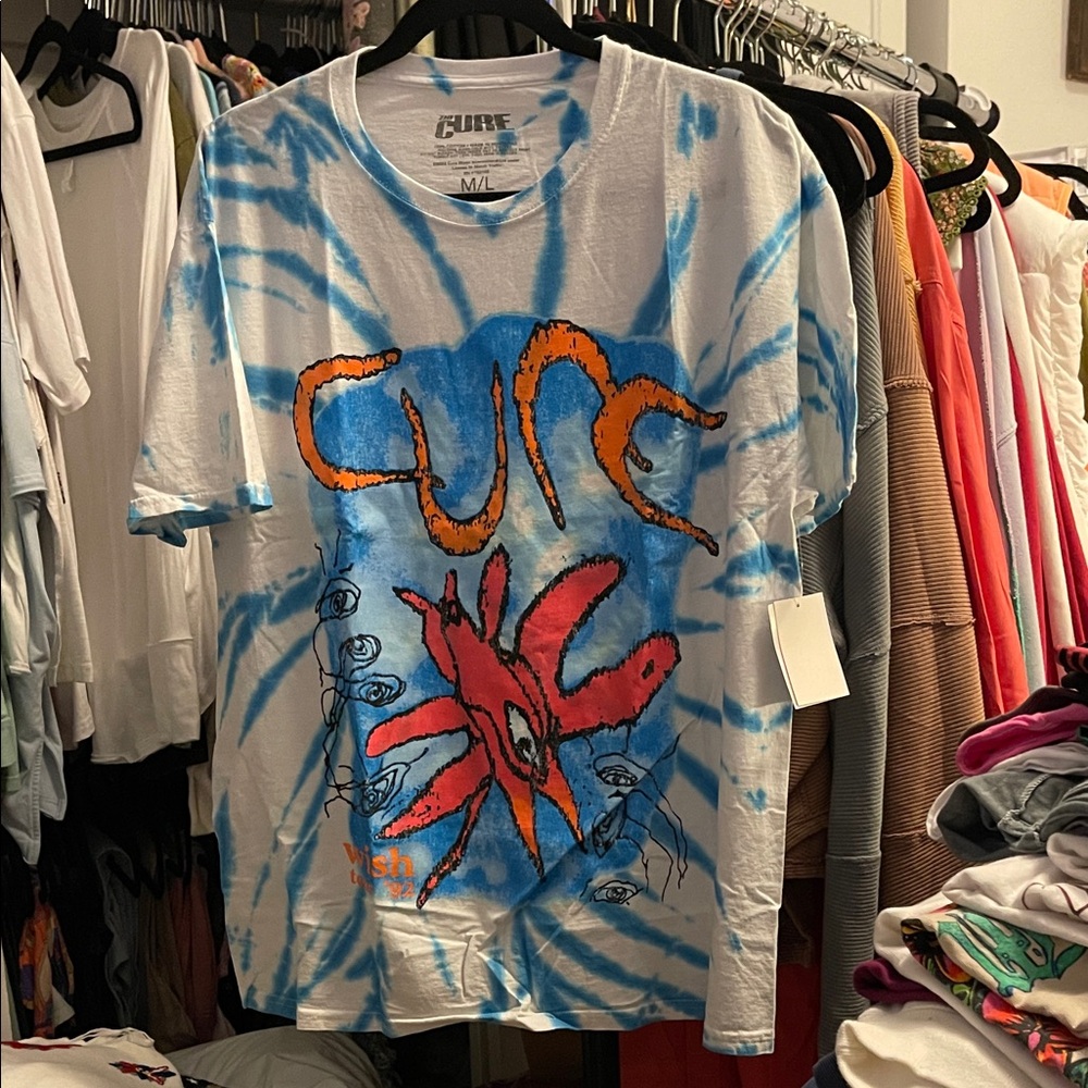 Cure Blue and Orange Tie-Dye Short Sleeve Tee